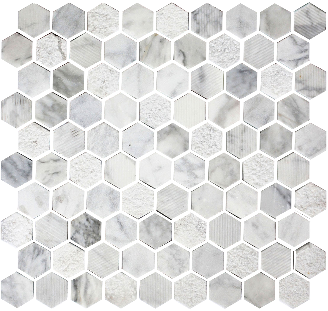 HEXAGON CARRARA wei? 