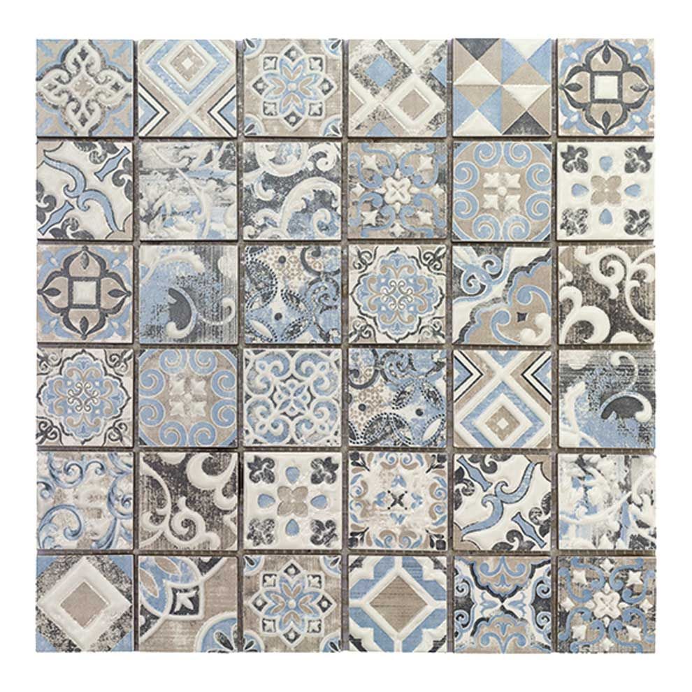 Casa PATCHWORK-5 4,8x4,8 azzurro Keramikmosaik