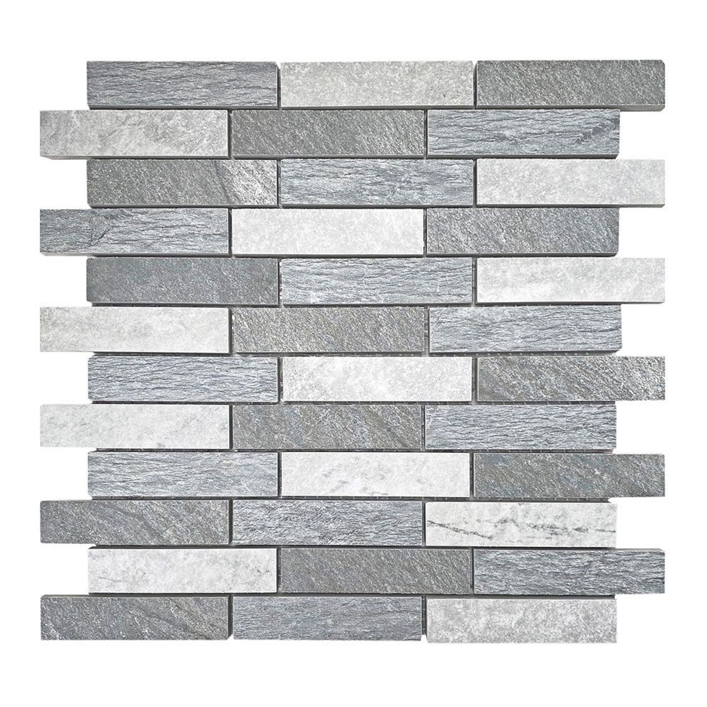 Mosaico MURO ARDESIA-1  antracite/bianco/grigio Feinsteinzeugmosaik