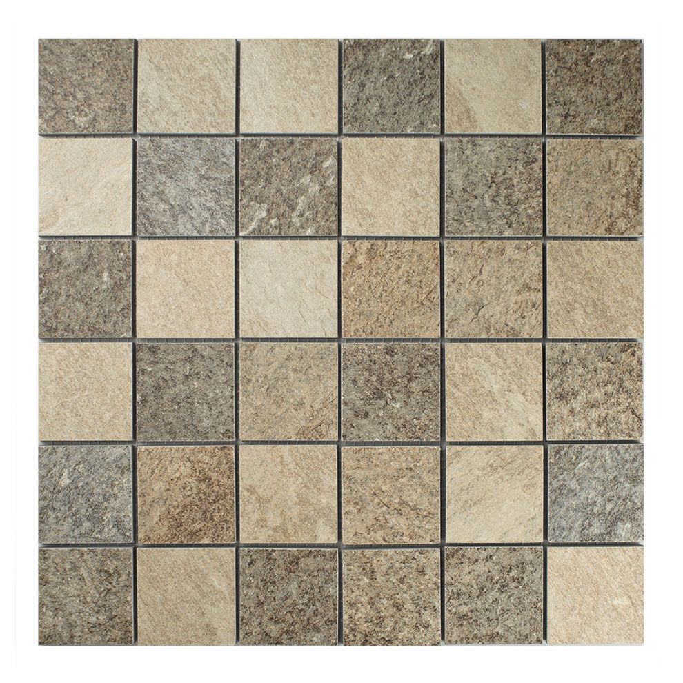 Mosaico ARDESIA-4 4,8x4,8 Sand  Feinsteinzeugmosaik