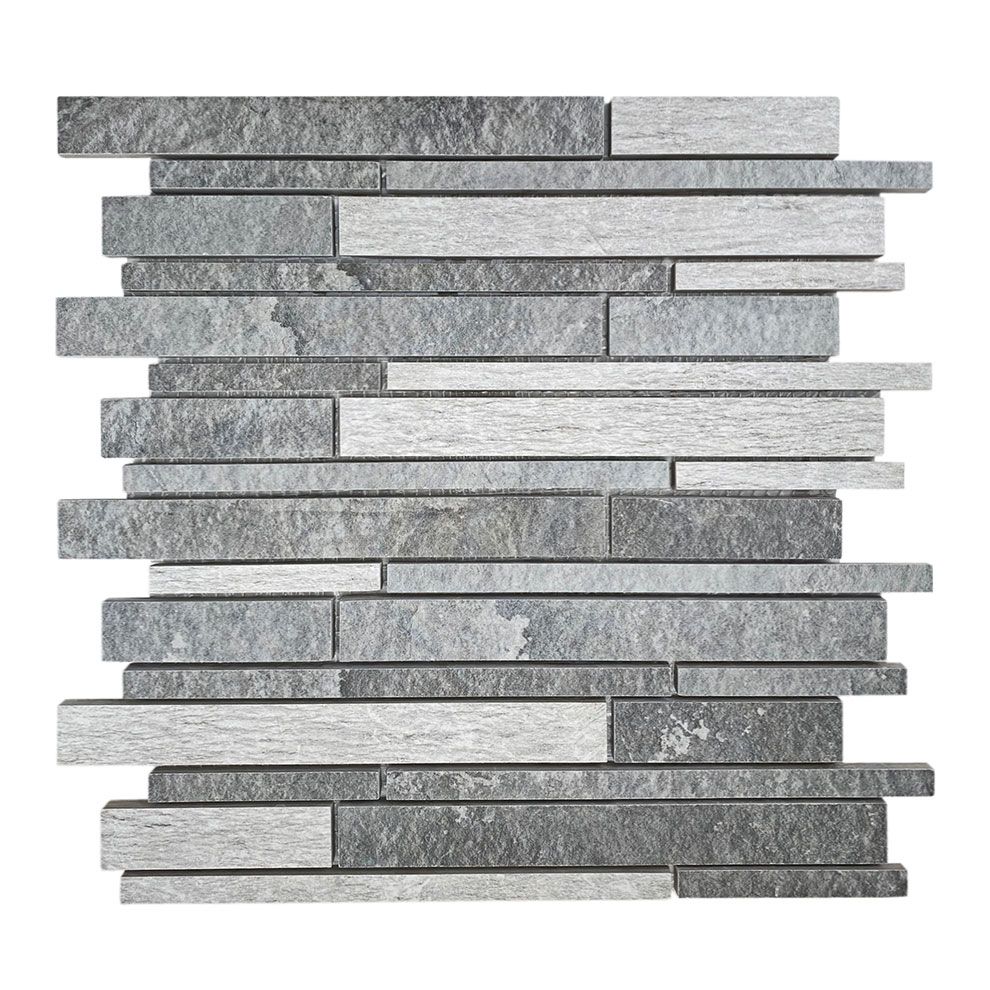 Mosaico MULTI ARDESIA-1  antracite/bianco/grigio Feinsteinzeugmosaik