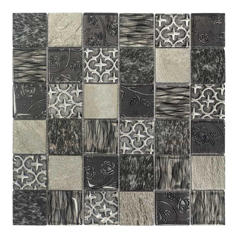 4,8x4,8 MIX-QNF nero Material-Mix